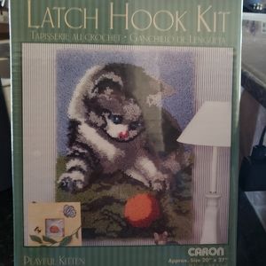Latch Hook Kit. Playful Kitten.  New in box.  Art #R070